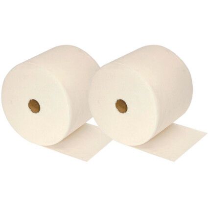 Centrefeed Wiper Roll, White, 2 Ply, 2 Rolls