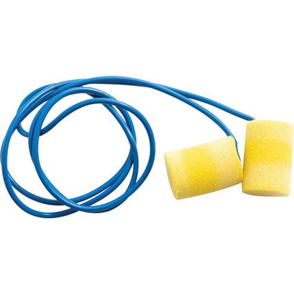 Classic™, Disposable Ear Plugs, Corded, Not Detectable, Barrel, 28dB, Yellow, Foam, Pk-200 Pairs