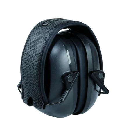 Ear Defenders, Folding-Over-the-Head, No Communication Feature, Dielectric, Black Cups