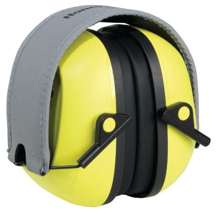 Ear Defenders, Folding-Over-the-Head, No Communication Feature, Yellow Cups