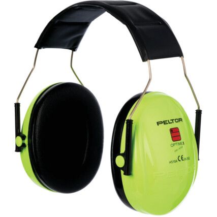 Optime™ I, Ear Defenders, Over-the-Head, No Communication Feature, Hi-Vis Green Cups