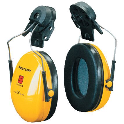 Optime™ I, Ear Defenders, Clip-on, No Communication Feature, Yellow Cups