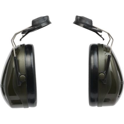 Optime II, Ear Defenders, Clip-on, No Communication Feature, Black Cups
