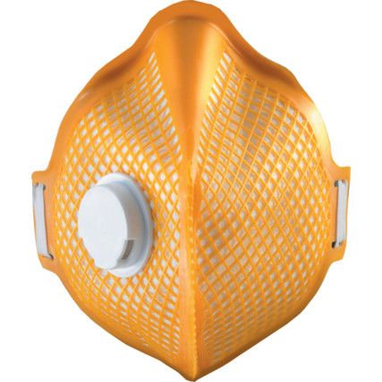 A-3V Disposable Mask, Valved, Orange, FFP3, Filters Dust/Particulates, Pack of 20