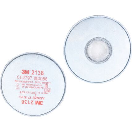 2138, Filter, For Use With 3M Half & Full Face Masks