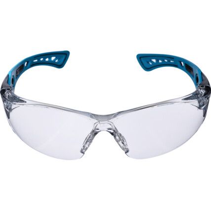 Safety Glasses, Clear Lens, Frameless, Black/Blue Frame, Anti-Fog/High Temperature Resistant/Impact-resistant/Scratch-resistant/UV-resistant