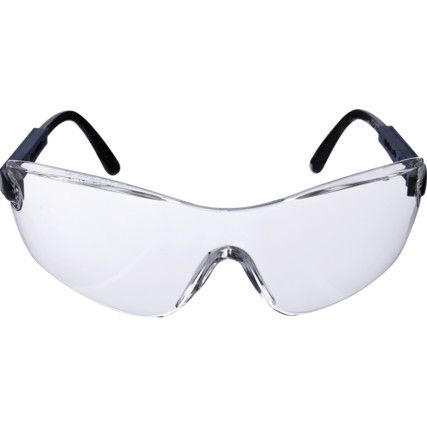 Viper, Safety Glasses, Clear Lens, Frameless, Black Frame, Impact-resistant/Scratch-resistant/UV-resistant