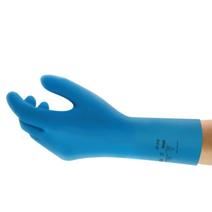 37-310 Alphatec, Chemical Resistant Gloves, Blue, Nitrile, Unlined, Size 9