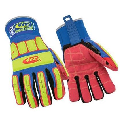 R259B, Heavy Duty Impact Resistant Glove Hi Viz Size 9