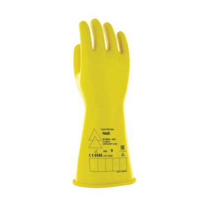 E015Y ELECTRICANS CLASS00 14INYELLOW GLOVE SIZE9