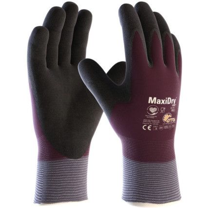 56-451 MaxiDry, General Handling Gloves, Blue, NBR Coating, Acrylic/Nylon Liner, Size 8