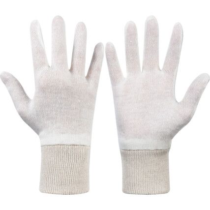CK21KW, General Handling Gloves, Natural, Uncoated Coating, Cotton/Polyester Liner, Size One Size