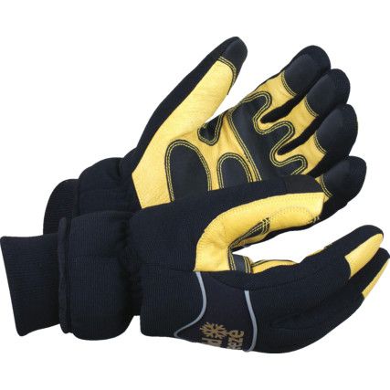 TG2Xtreme, Cold Resistant Gloves, Black/Yellow, Fleece Liner, PVC Coating, Size 9