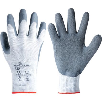 451 Thermo, Cold Resistant Gloves, Grey, Acrylic Liner, Latex Coating, Size 7