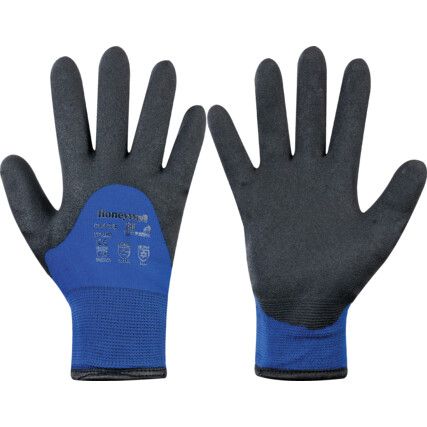 NF11HD Cold Grip, Cold Resistant Gloves, Blue/Black, Synthetic Fiber Liner, Nitrile Coating, Size 9