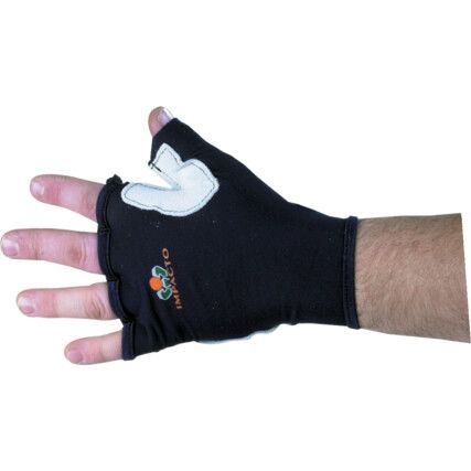 502-10, Impact Gloves, Black, Nylon, Leather Coating, EN388: 2003, 1, 2, 4, 4, Size 8