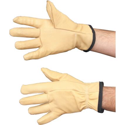 BG650, Anti Vibration Gloves, Yellow, Leather Coating, EN388: 2003, 2, 2, 2, 2, Size M