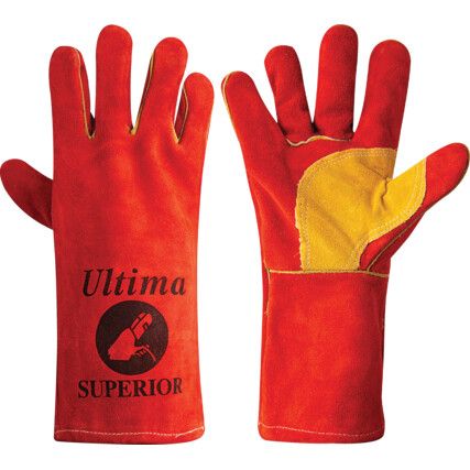HSR/200 Ultima, Welding Gloves, Red, Leather, Size 10