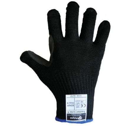 Temor-Low™ X Mechanical Hazard Gloves, Black, EN388: 2016, 3, 2, 4, 2, X, Size 9