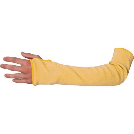 Kevlar® Sleeve, Cut Resistant, With Thumb-slot, Yellow, 10" (Single)