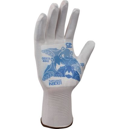 330 CP Neon Insider, Puncture Resistant Gloves, Blue/White, TurtleSkin Protective Fabric®, Uncoated, EN388: 2003, 4, 4, 4, 2, Size M
