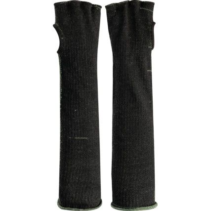 Cut Resistant Sleeve, Black, Rhino Yarn, 460mm, EN388 2, X, X, 3, Knit