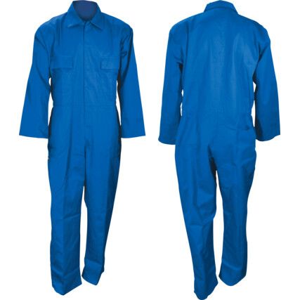 Boilersuit, Royal Blue, Cotton/Polyester, Chest 42", M