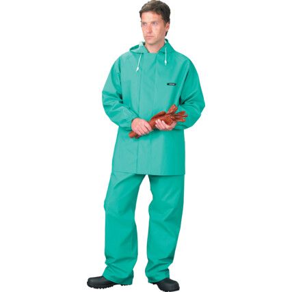 Chemsol, Chemical Protective Trousers, Unisex, Green, Polyester, Waist 36 - 38, Regular, L