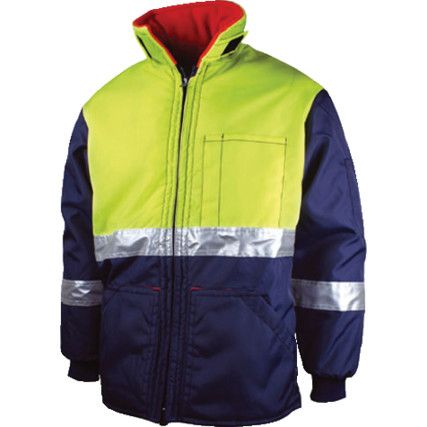 Hi-Glo 05, Jacket, Unisex, Yellow/Navy Blue, Nylon/Polyester, M