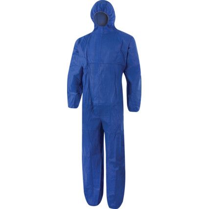 Disposable Hooded Coveralls, Type 5/6, Blue, XL, 48-50" Chest
