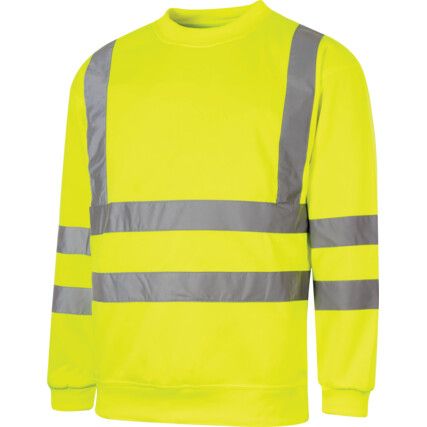 Hi-Vis Sweatshirt, EN20471 Yellow, Medium