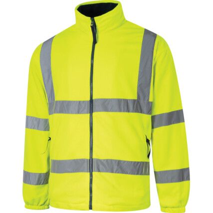 Hi-Vis Fleece Jacket, EN20471 Yellow, Medium