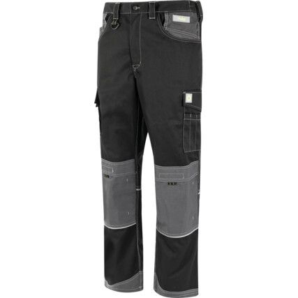 Mens Work Trousers, Black, 34" Waist, Regular Fit, 31" Leg