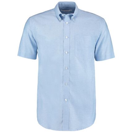 KK350 Men's 16in Short Sleeve Light Blue Oxford Shirt