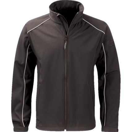 Soft Shell Jacket, Reusable, Men, Black, Polyester, XL