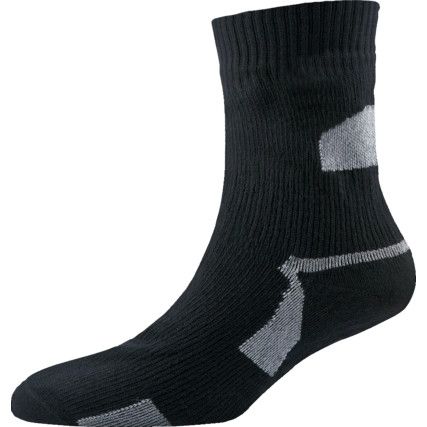 Waterproof Socks, Men, Black/Grey, Nylon/Wool, Size S