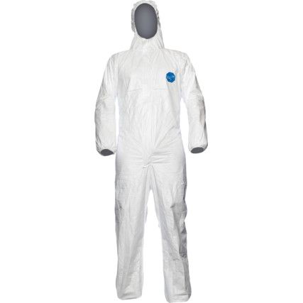 White Hooded Protective Coveralls (XL)