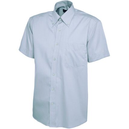 Short Sleeved Shirt, Light Blue, Men's, 14.5" (S)