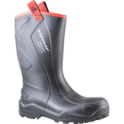 Purofort+, Rigger Boots, Men, Black, Polyurethane Upper, Steel Toe Cap, S5, Size 8