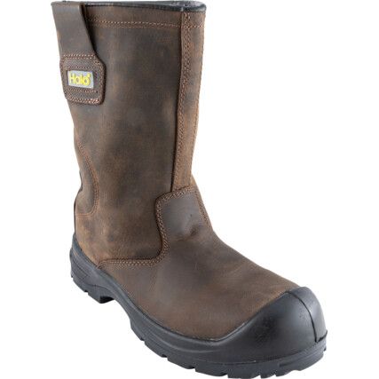 Rigger Boots, Size, 8, Brown, Leather Upper, Steel Toe Cap