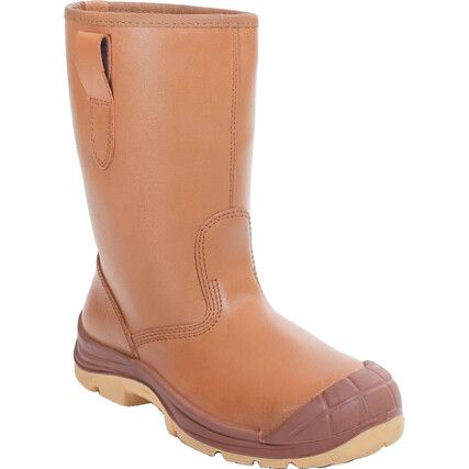 Rigger Boots, Tan, Leather Upper, Steel Toe Cap, S3, Size 10