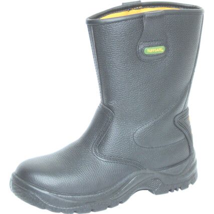Rigger Boots, Black, Polyurethane Upper, Steel Toe Cap, S3, Size 7