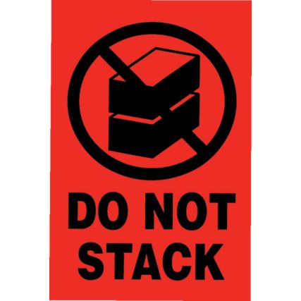 Packaging Labels "Do Not Stack" Roll of 1000