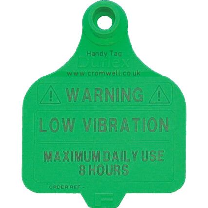 Green Front Hand Arm Warning Vibration Tags