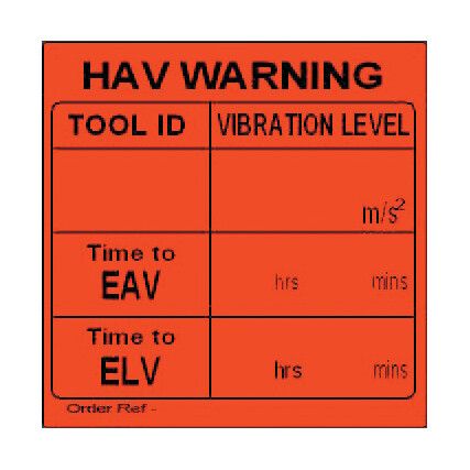 Red Hav Self Write EAV & ELV Adhesive Labels 51mm x 51mm