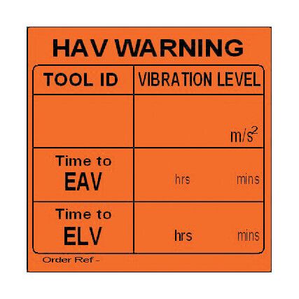 Amber Hav Self Write EAV & ELV Adhesive Labels 51mm x 27mm