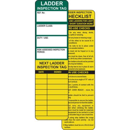 Ladder Tag Inserts - Pack of 10
