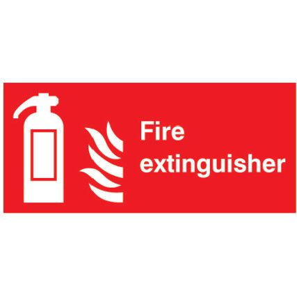 Fire Extinguisher Rigid PVC Sign 400mm x 200mm