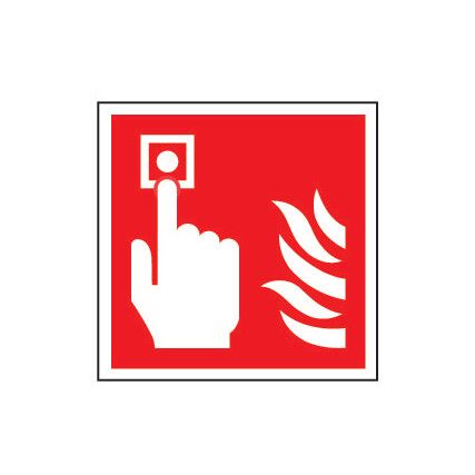 Fire Alarm Rigid PVC Sign 200mm x 200mm