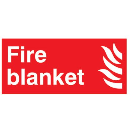 Fire Blanket Rigid PVC Sign 200mm x 100mm